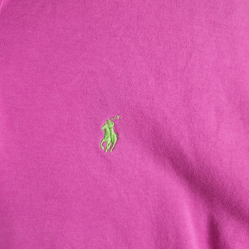 Polo Ralph Lauren‎ Mens Magenta Pink Short Sleeve Cotton Polo Shirt M Green Pony